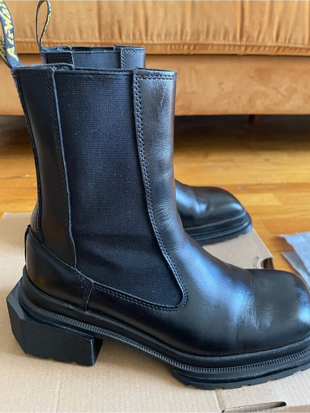 Dr. Martens Black Maybole Square Toe Chelsea Boots